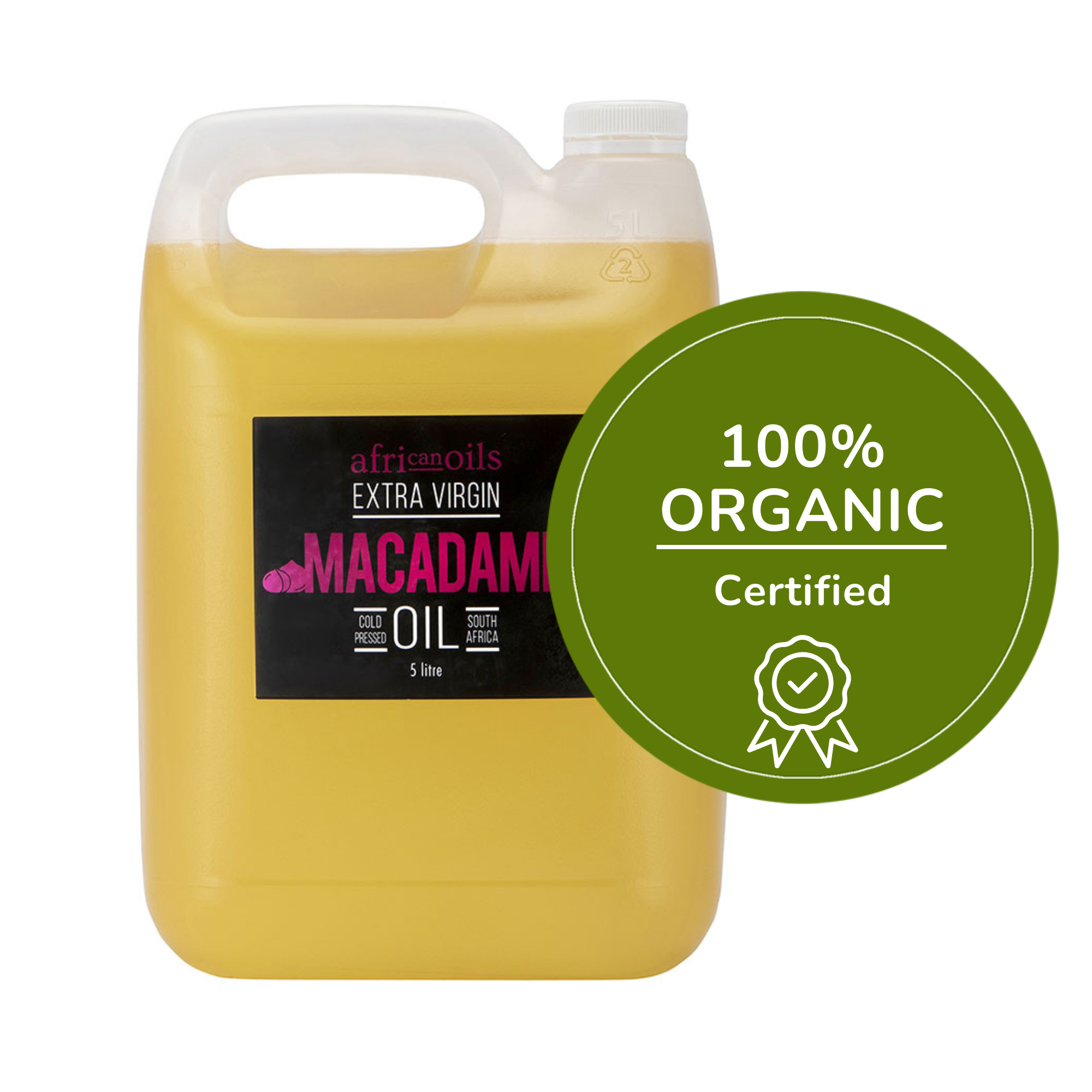 African Oils | 5L Extra Virgin Organic Macadamia Oil