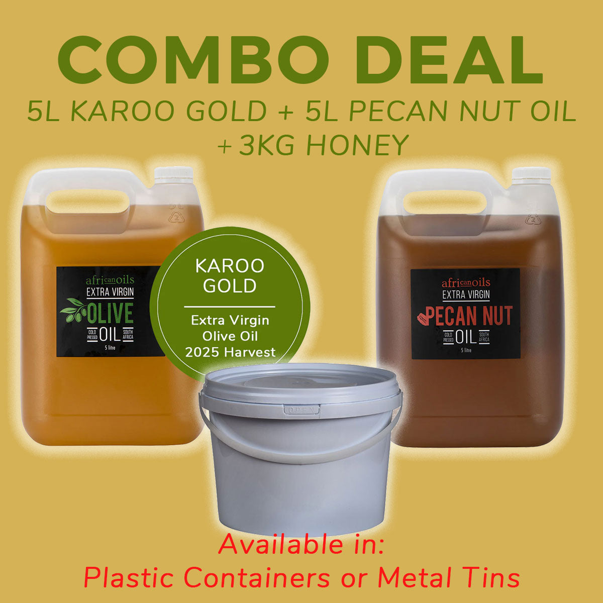 Karoo Gold, Pecan Nut Oil & Honey Combo