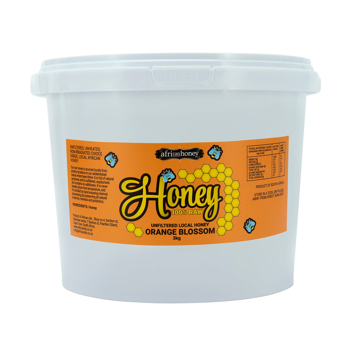 African Oils & Vinegar | African Honey | 3kg Orange Blossom Honey