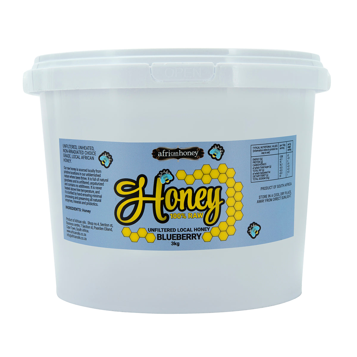 3kg Blueberry Blossom Honey - Raw
