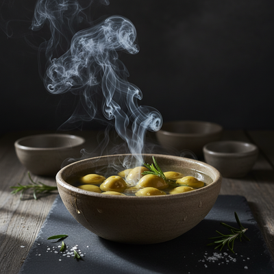 Smoked Green Manzanilla Olives in Brine