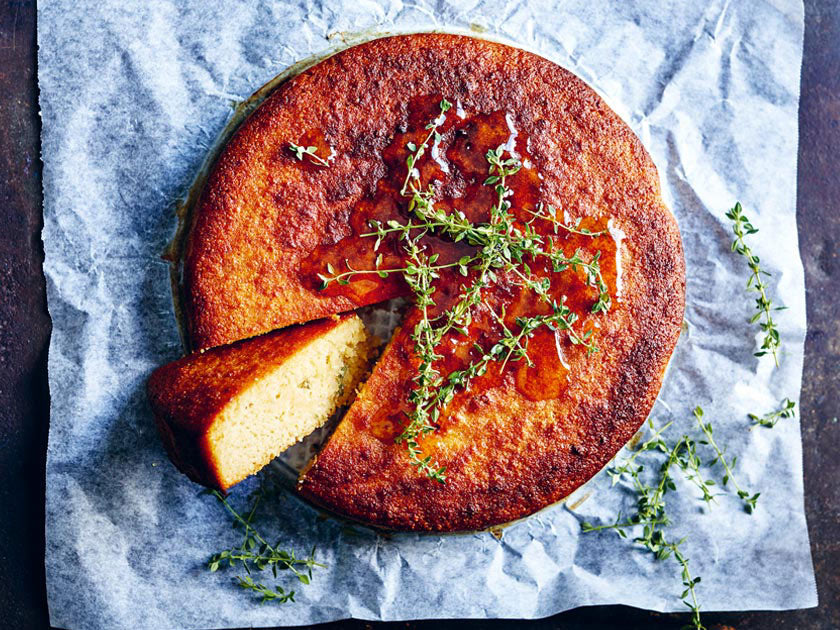 Lemon Thyme Honey & Almond Cake