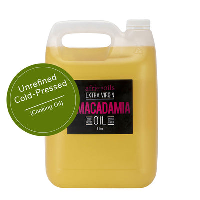 5L Cold-Pressed Extra Virgin Macadamia Oil - Light and Nutty