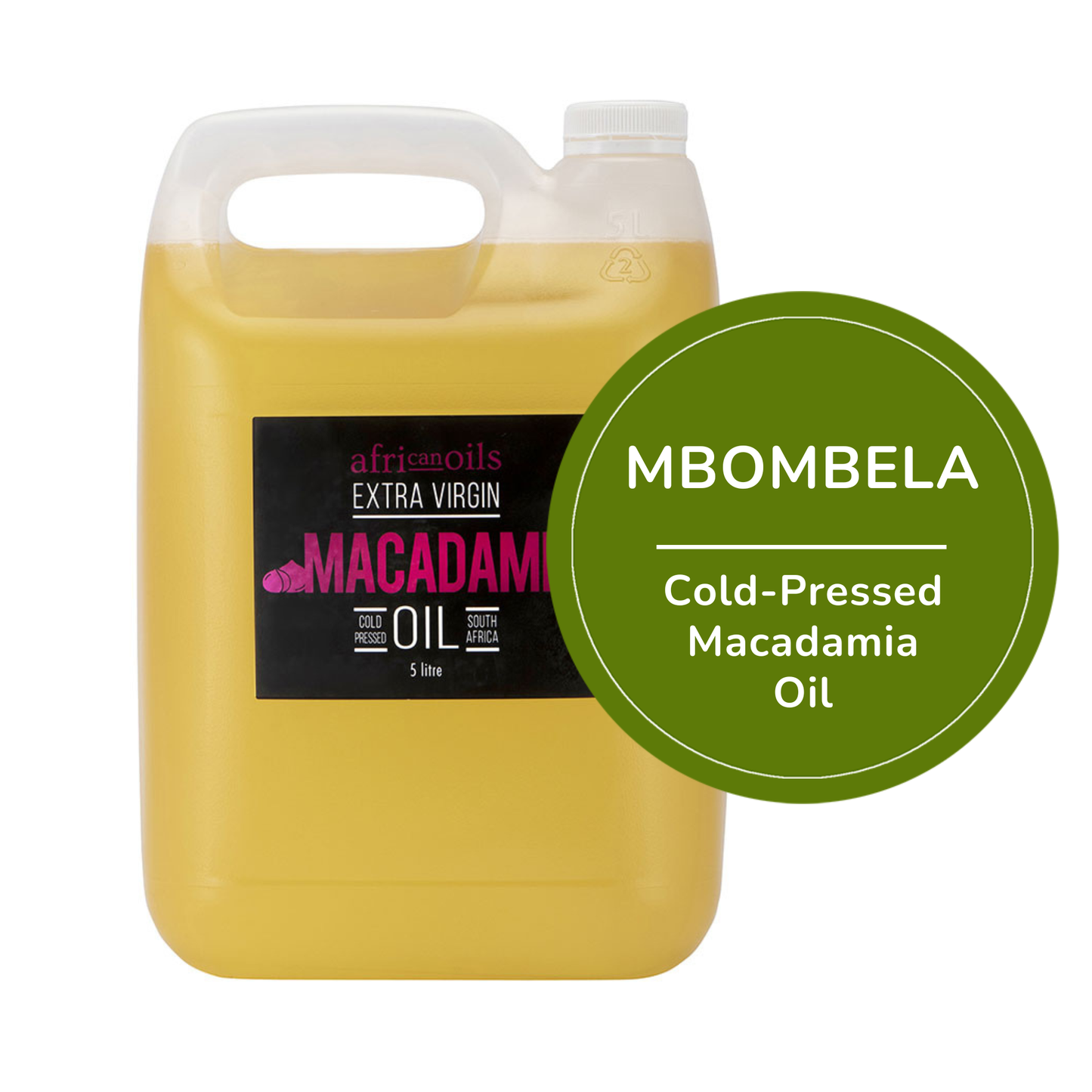 5L Cold-Pressed Macadamia Oil - Mbombela