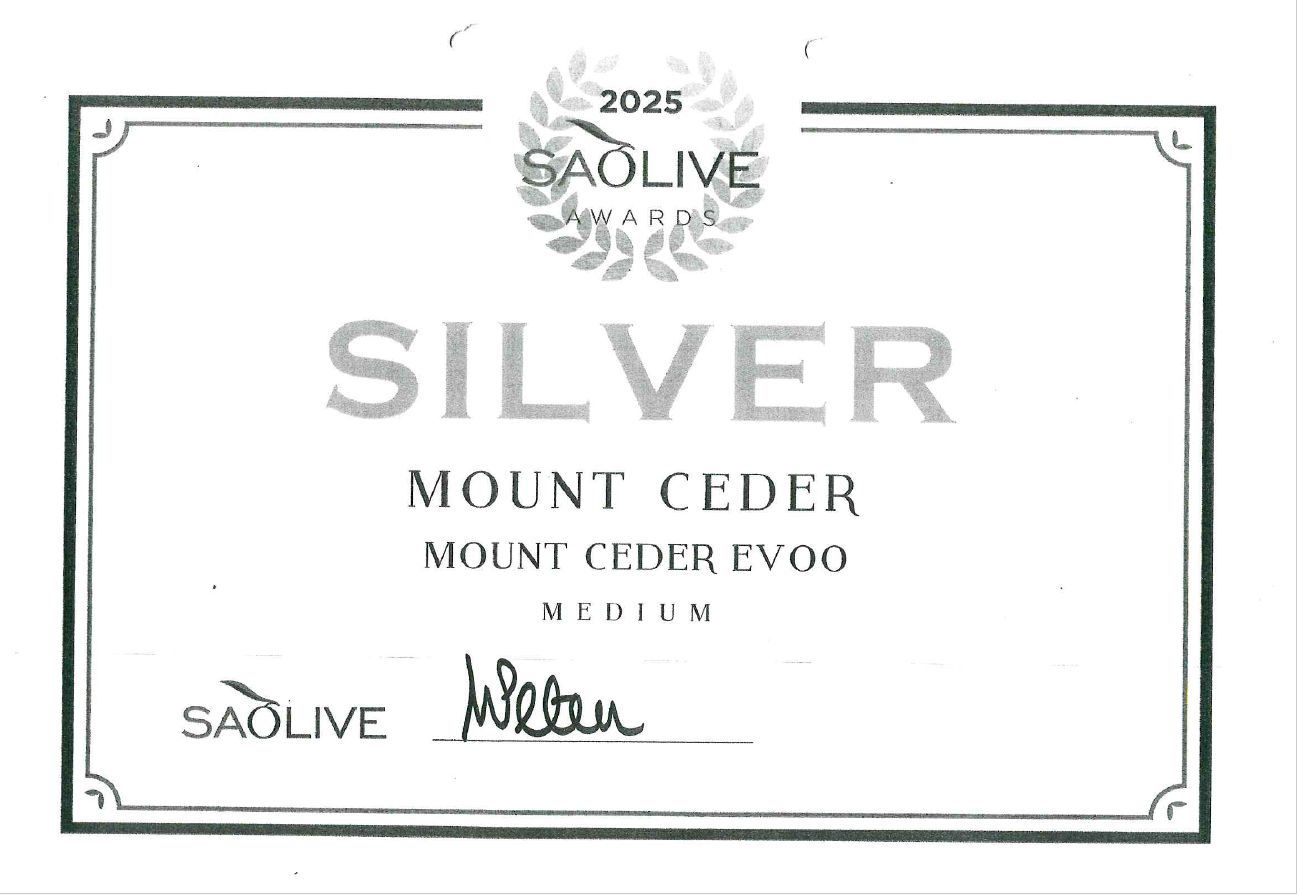 1L Mount Ceder Frantoio Extra Virgin Olive Oil – 2025 Reserve
