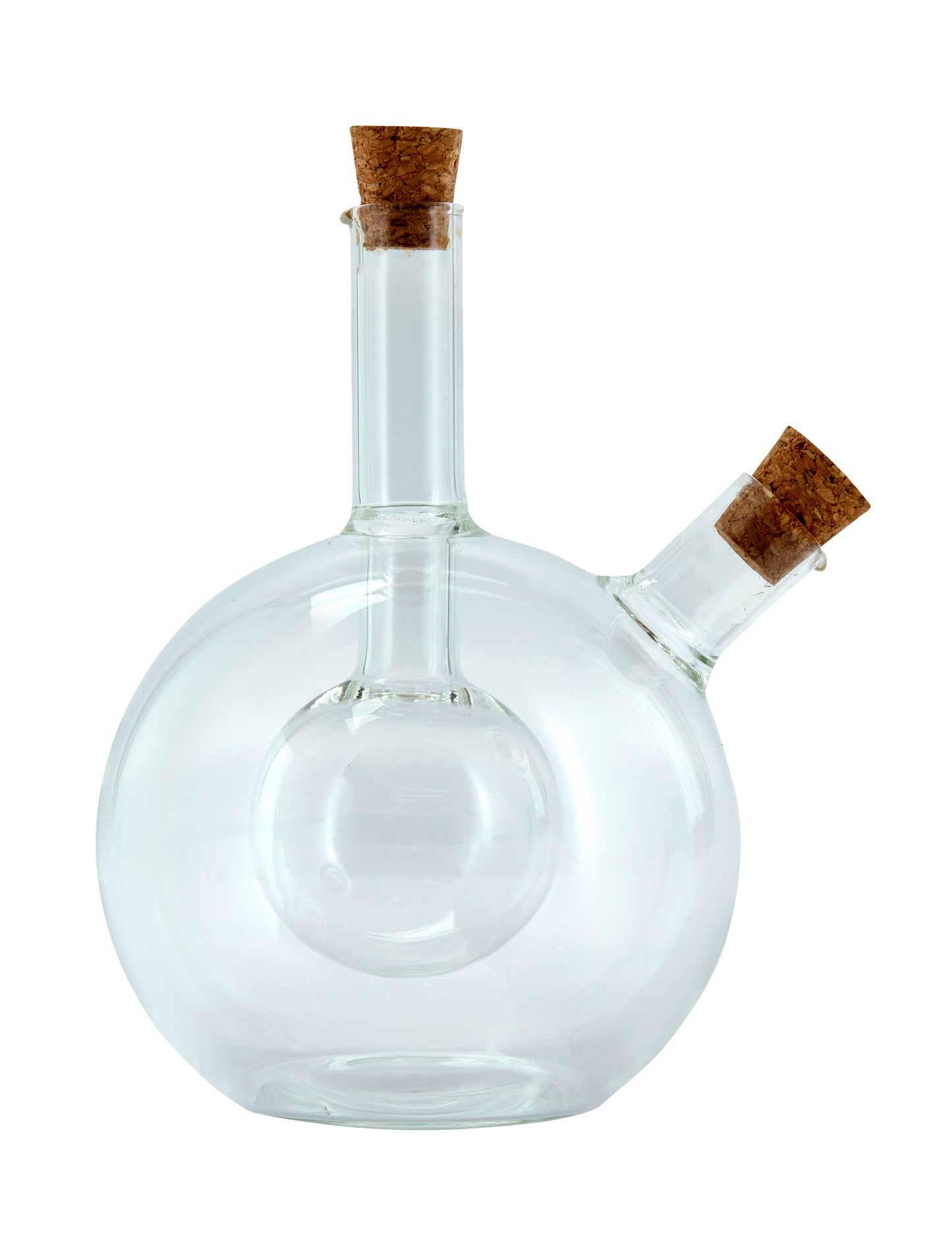 Nested Dual Chamber Oil & Vinegar Glass Pourer (350ml + 50ml)