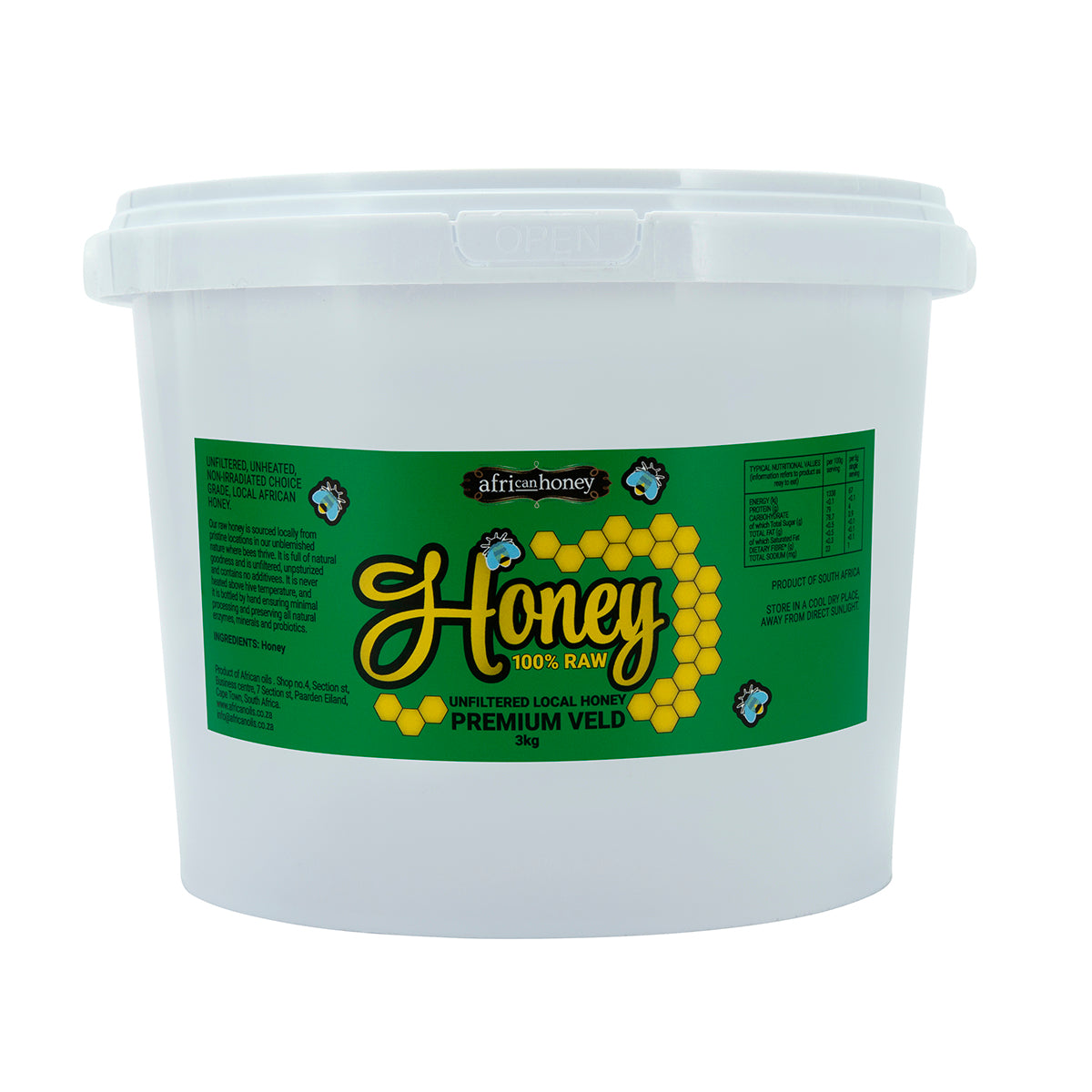 African Oils & Vinegar | African Honey | 3kg Premium Veld Honey