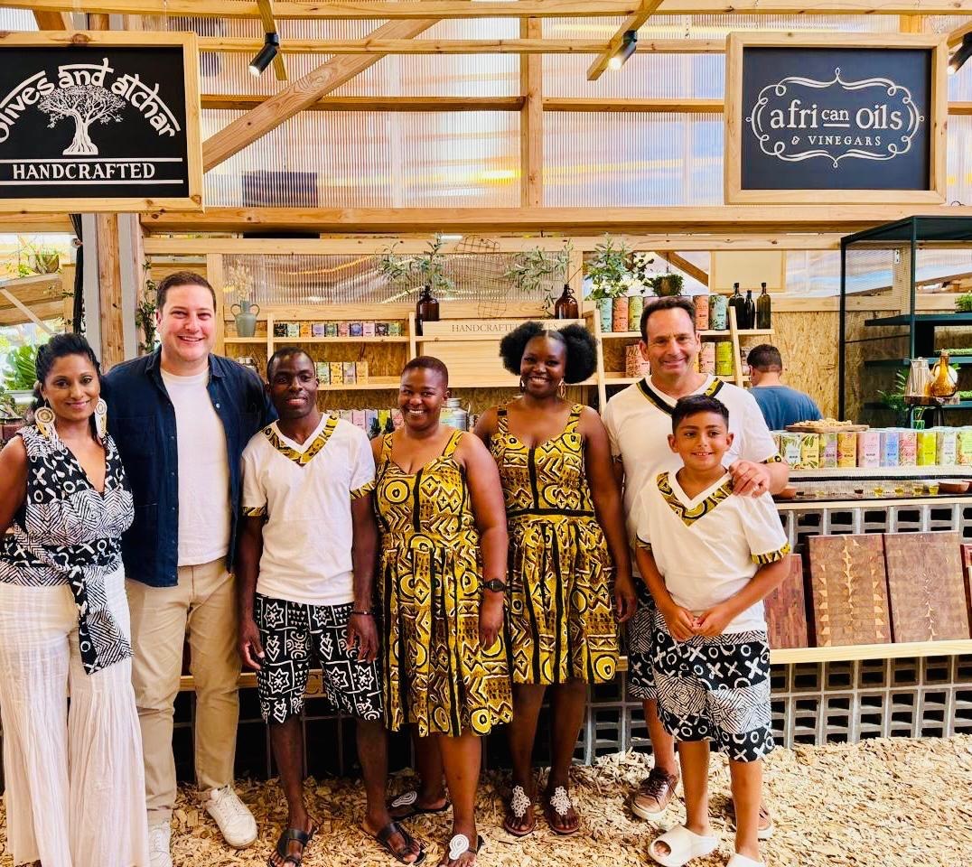 The African Oils team at their stall at the Oranjezicht City Farm Market