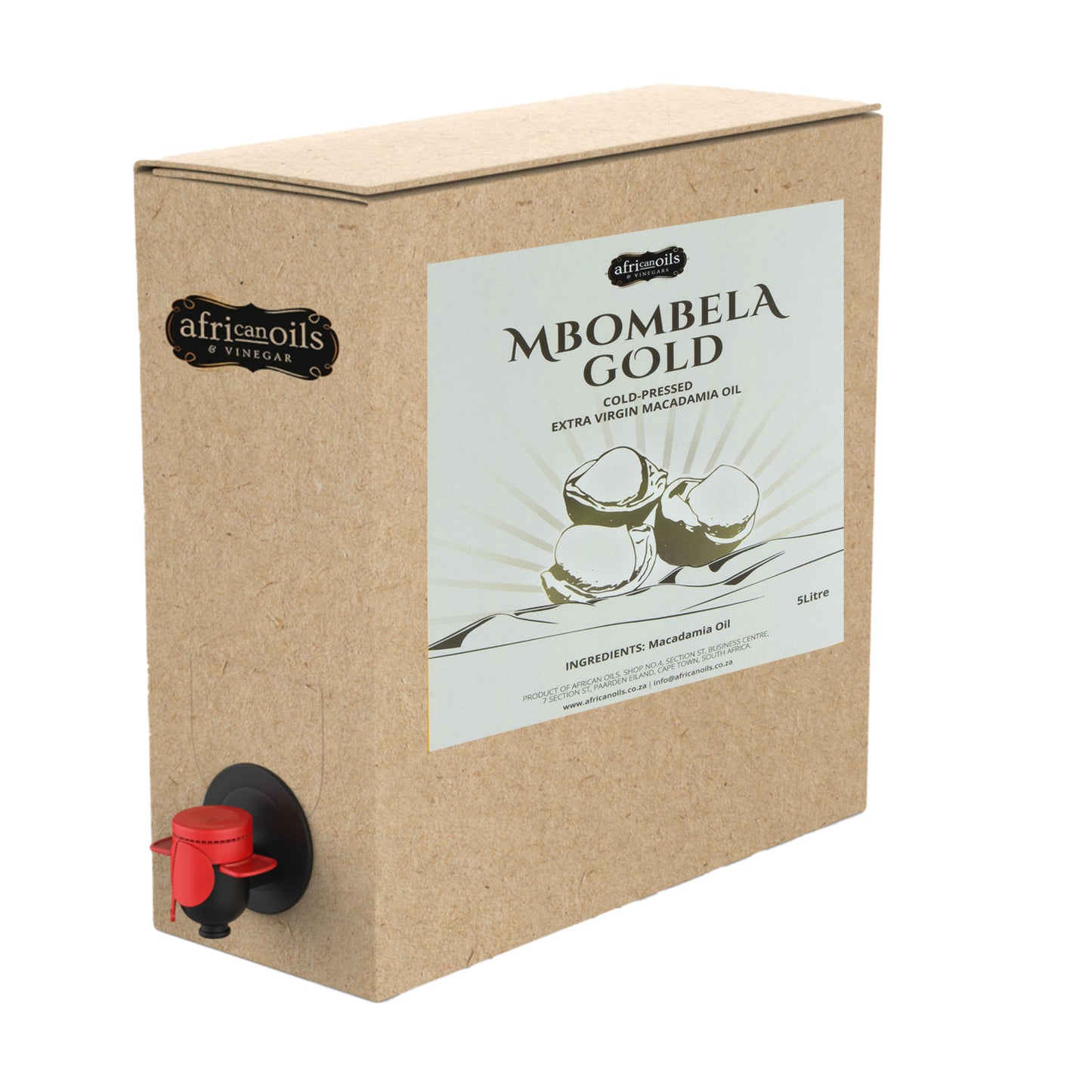 5L Cold-Pressed Macadamia Oil - Mbombela