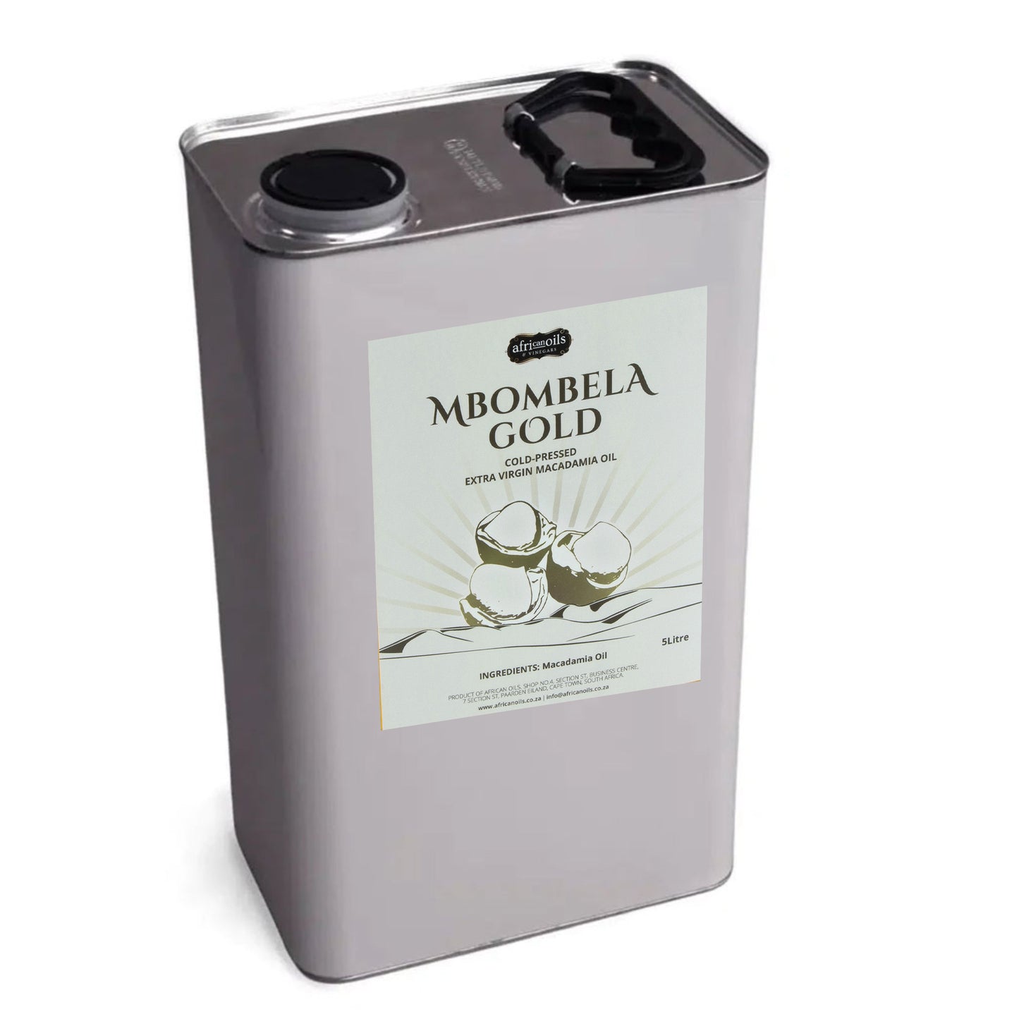 5L Cold-Pressed Macadamia Oil - Mbombela