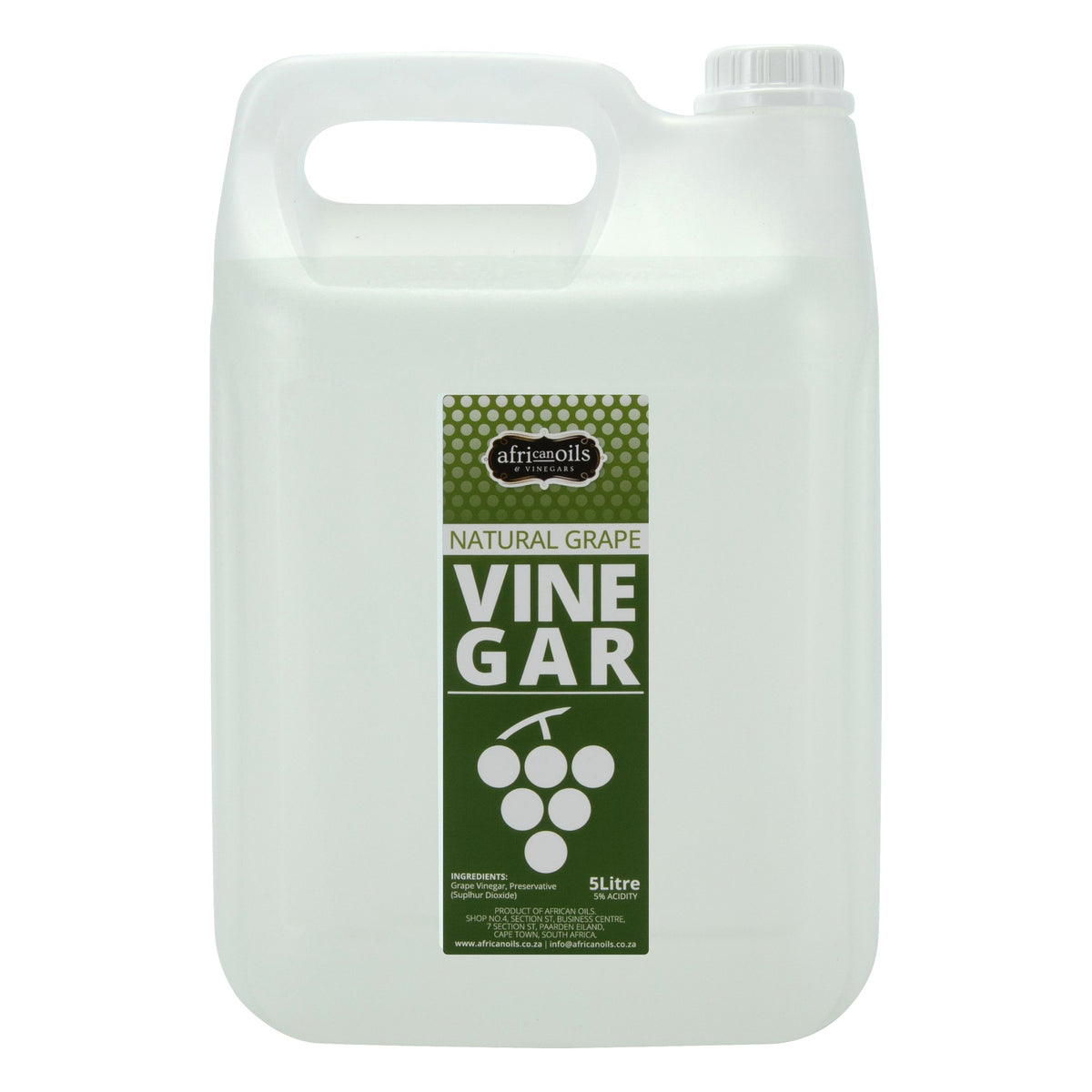 Natural Grape Vinegar 5 litre container
